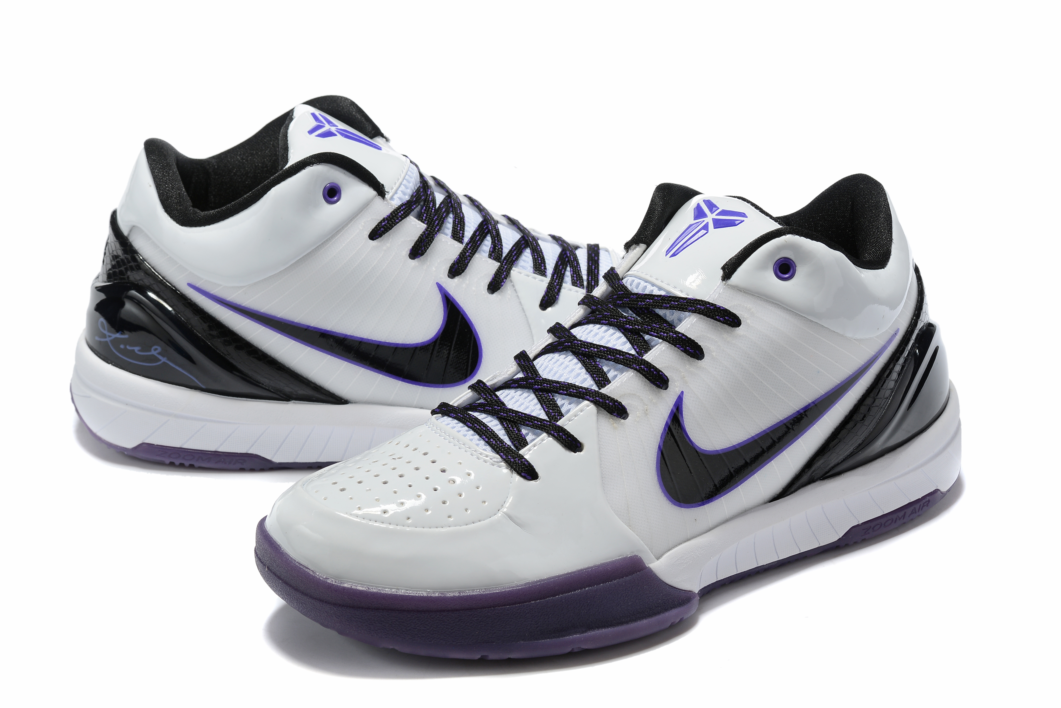 2020 Nike Kobe Bryant IV White Purple Black - Click Image to Close